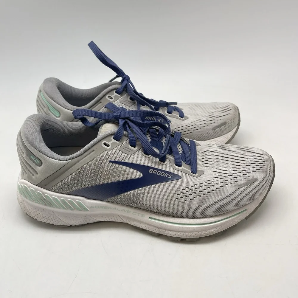 Brooks Sneakers Womens 7 B Adrenaline GTS 22 1203531B045‎ Gray Running Gym Shoes